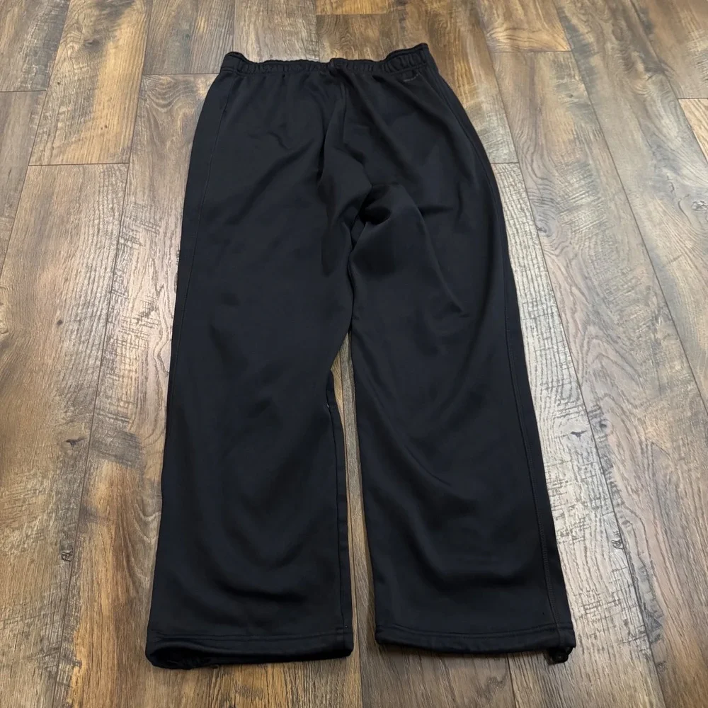Nike Therma-FIT Mens S Training Pants Black Fleece Lined Straight Leg Pocket